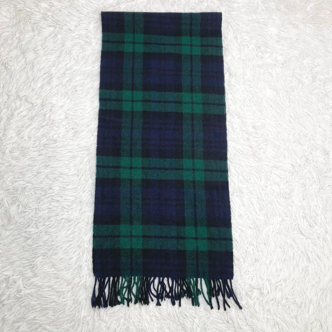 【美品】バーバリーロンドン　マフラー・ブラックウォッチ・カシミヤ