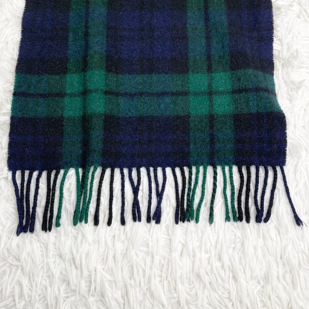 【美品】バーバリーロンドン　マフラー・ブラックウォッチ・カシミヤ