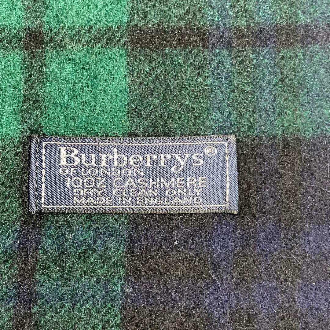 【美品】バーバリーロンドン　マフラー・ブラックウォッチ・カシミヤ