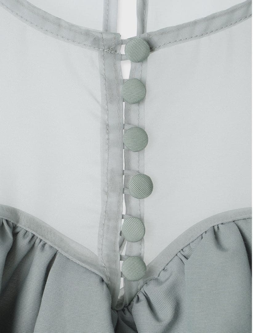 アニュアンス　スプレッドフレアブラウス　グリーン