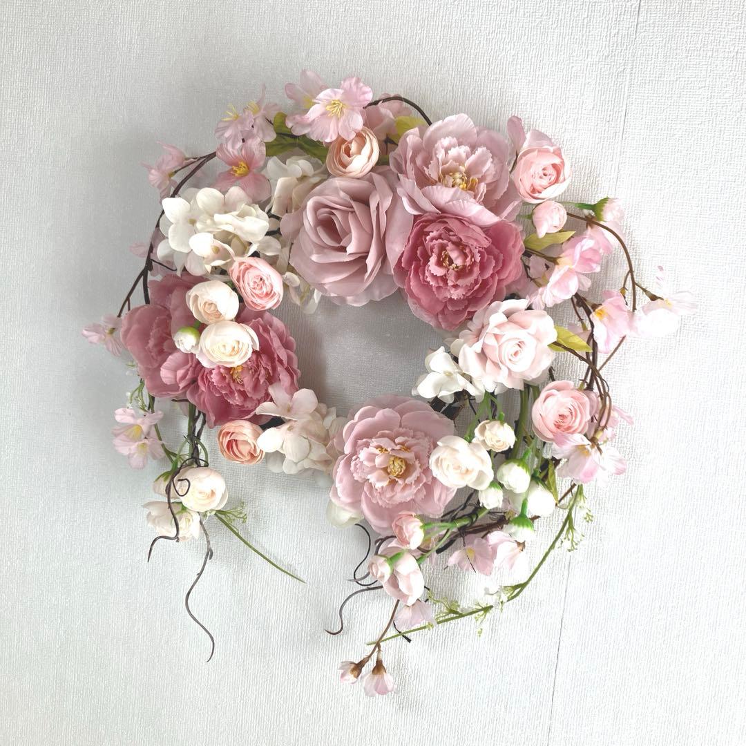 ころやこ様リクエスト①②専用『 さくら色』 桜色のリース