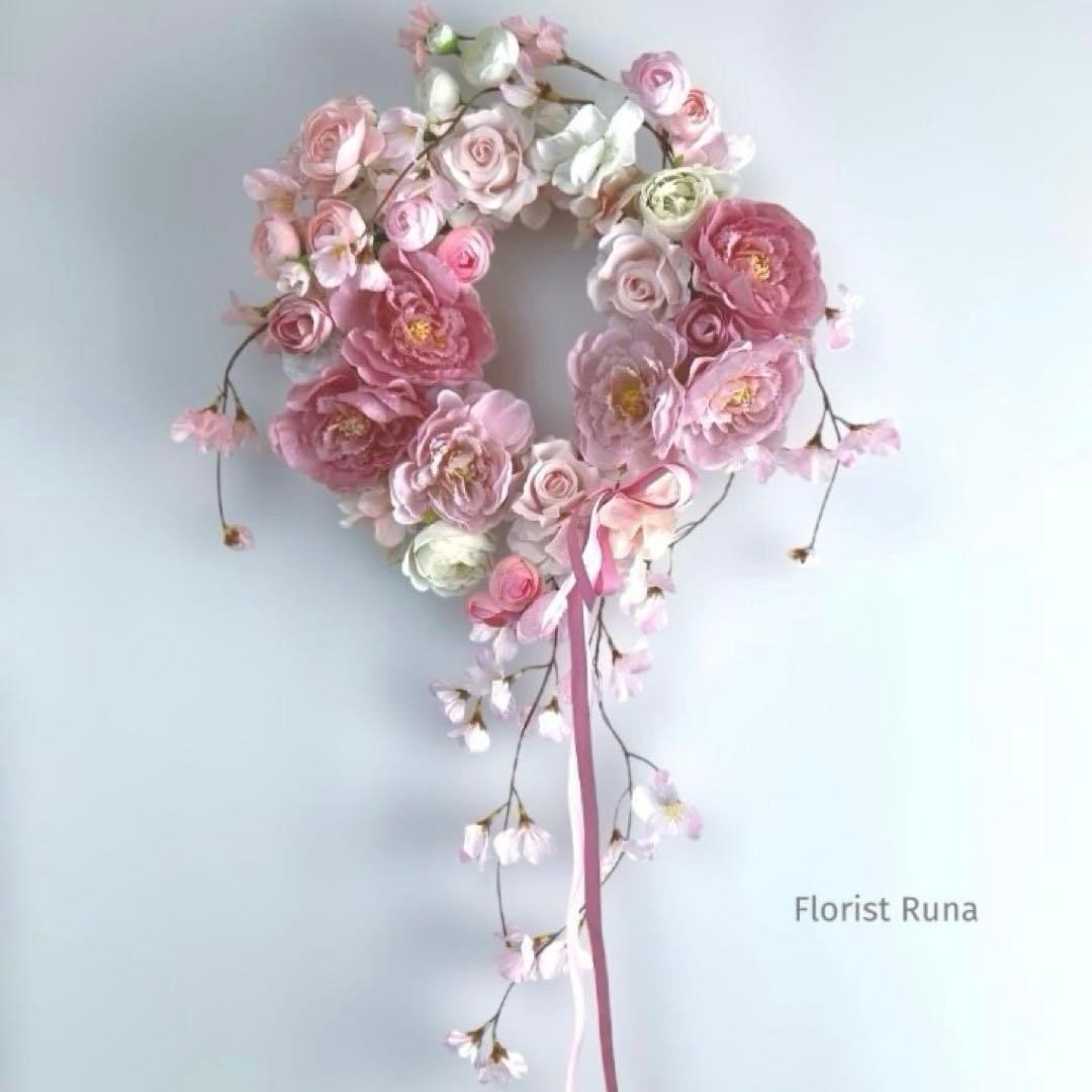 ころやこ様リクエスト①②専用『 さくら色』 桜色のリース