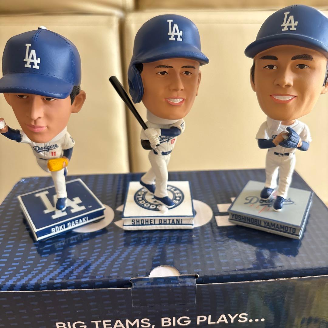 公式　DODGERS 大谷翔平 山本由伸　佐々木朗希　　　　　ボブルヘッド