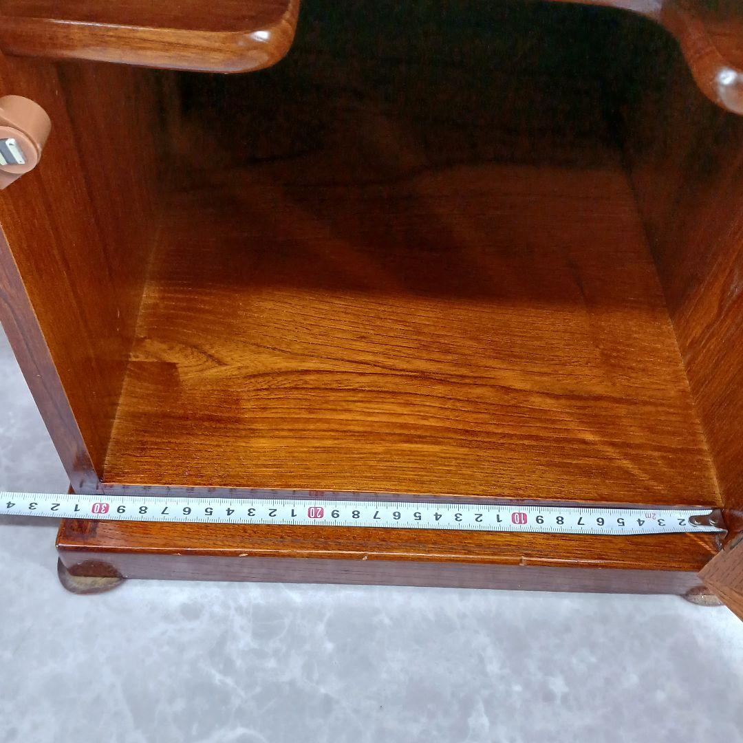 送料込み【文机/片袖/机木製テーブル】幅約90cm 引き出し・扉付き