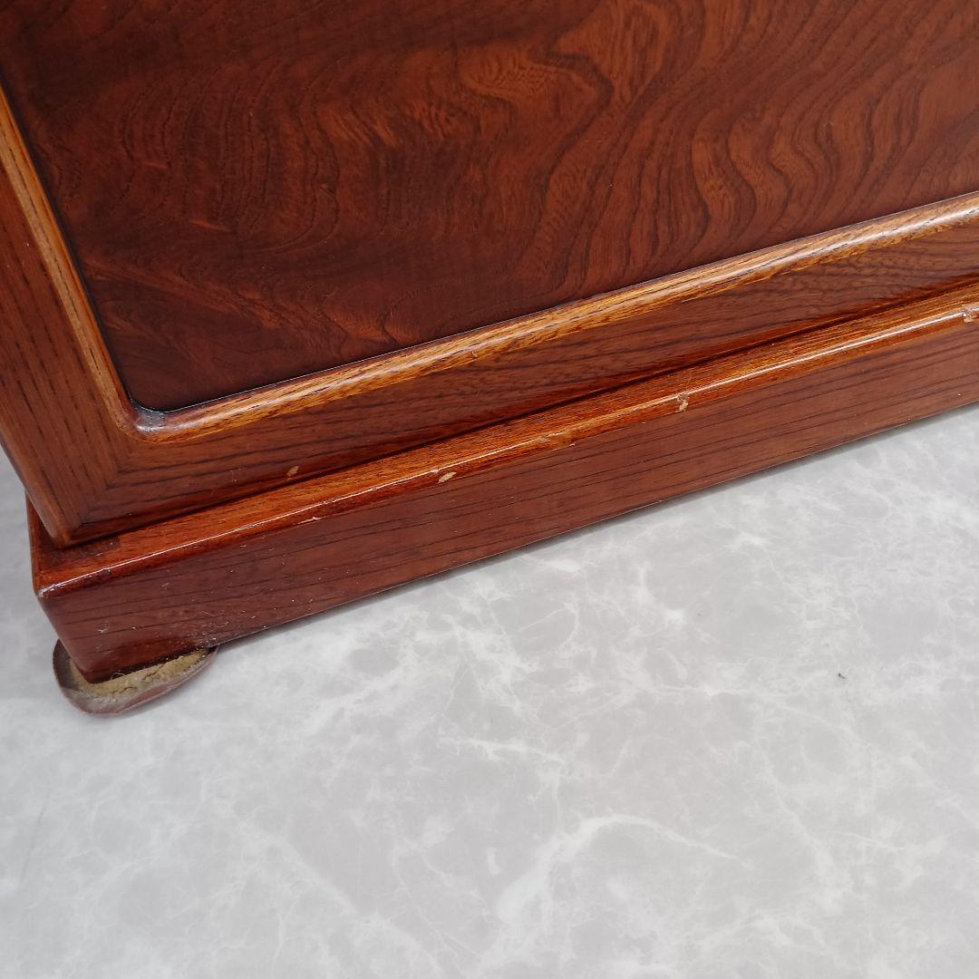 送料込み【文机/片袖/机木製テーブル】幅約90cm 引き出し・扉付き