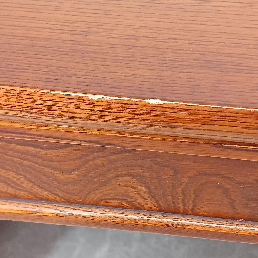 送料込み【文机/片袖/机木製テーブル】幅約90cm 引き出し・扉付き