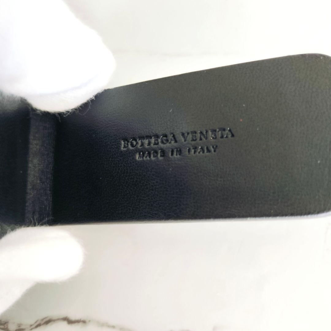 美品☆ボッテガヴェネタ☆マネークリップ レザー イントレチャート ブラック