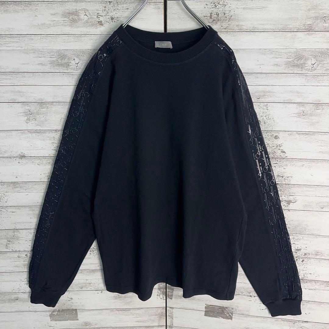 12029【美品・Lサイズ】ディオール　袖オブリーク柄ロングtシャツ　即完売
