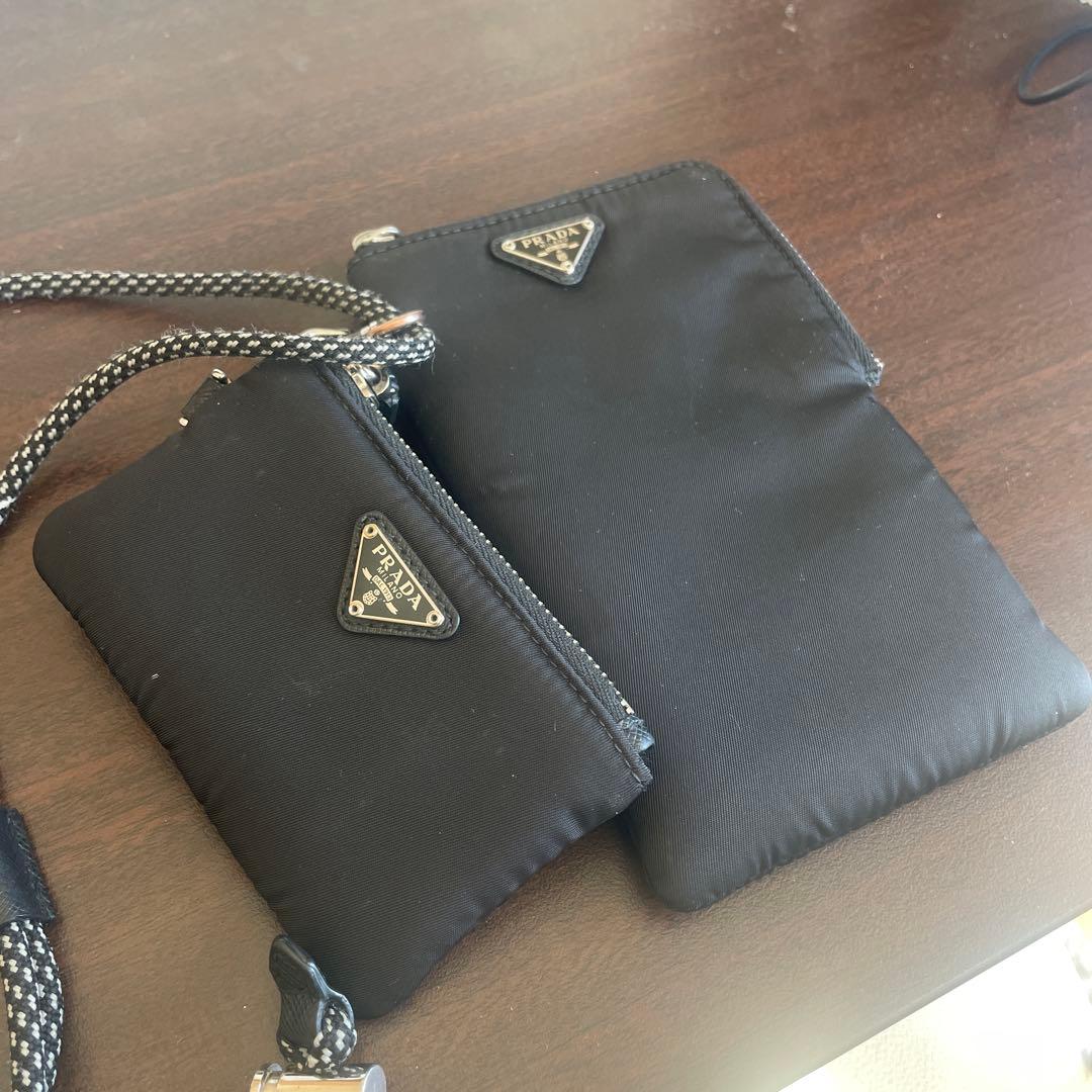 プラダ PRADA ナイロン ネックポーチ フォンケース