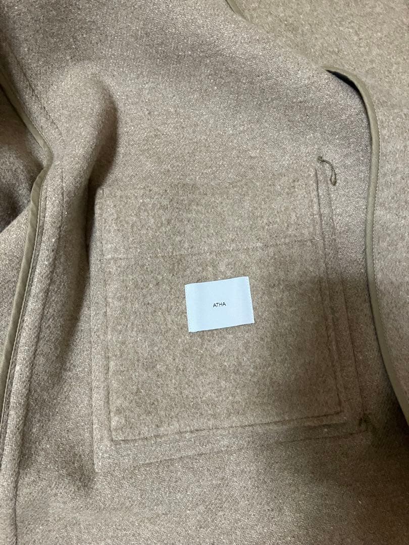 ATHA アタ ダブルメルトン フラッフィー マキシコート 2021AW