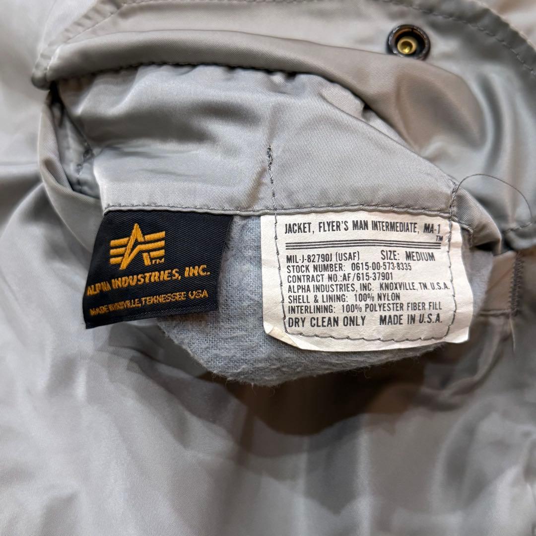 747　アルファインダストリーズ　USA製 MA-1フライトジャケット　M