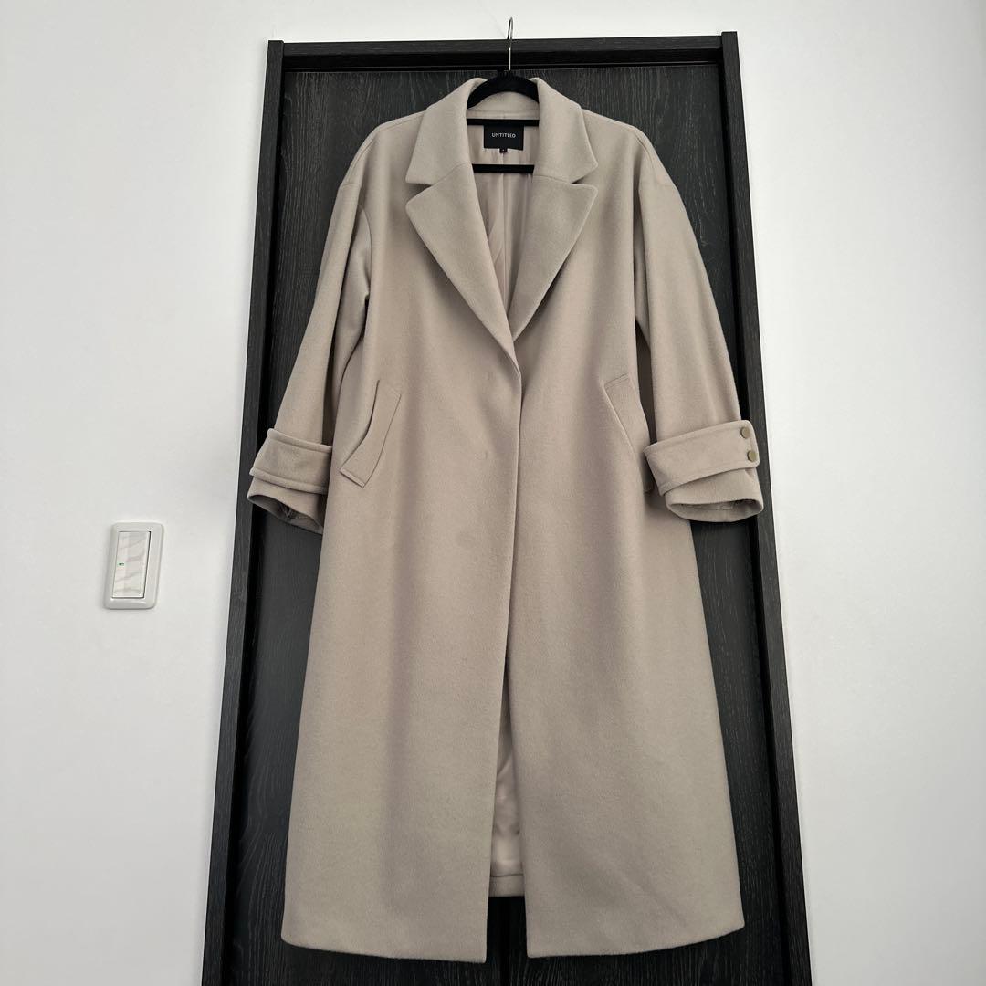 アンタイトル ビーバーチェスターコート　サイズ4 ライトベージュ