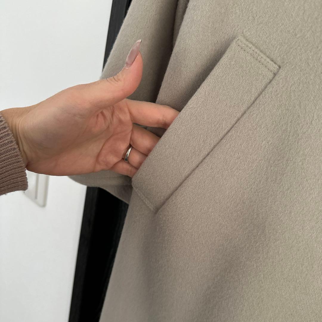 アンタイトル ビーバーチェスターコート　サイズ4 ライトベージュ