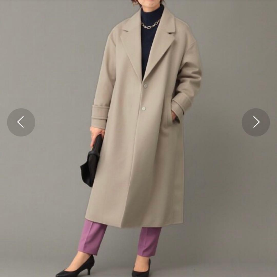 アンタイトル ビーバーチェスターコート　サイズ4 ライトベージュ