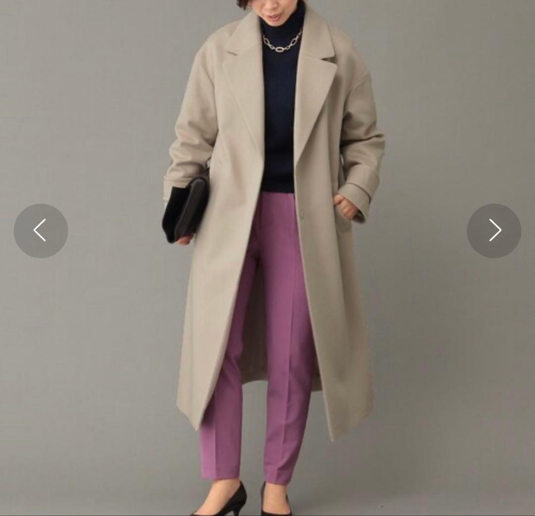 アンタイトル ビーバーチェスターコート　サイズ4 ライトベージュ