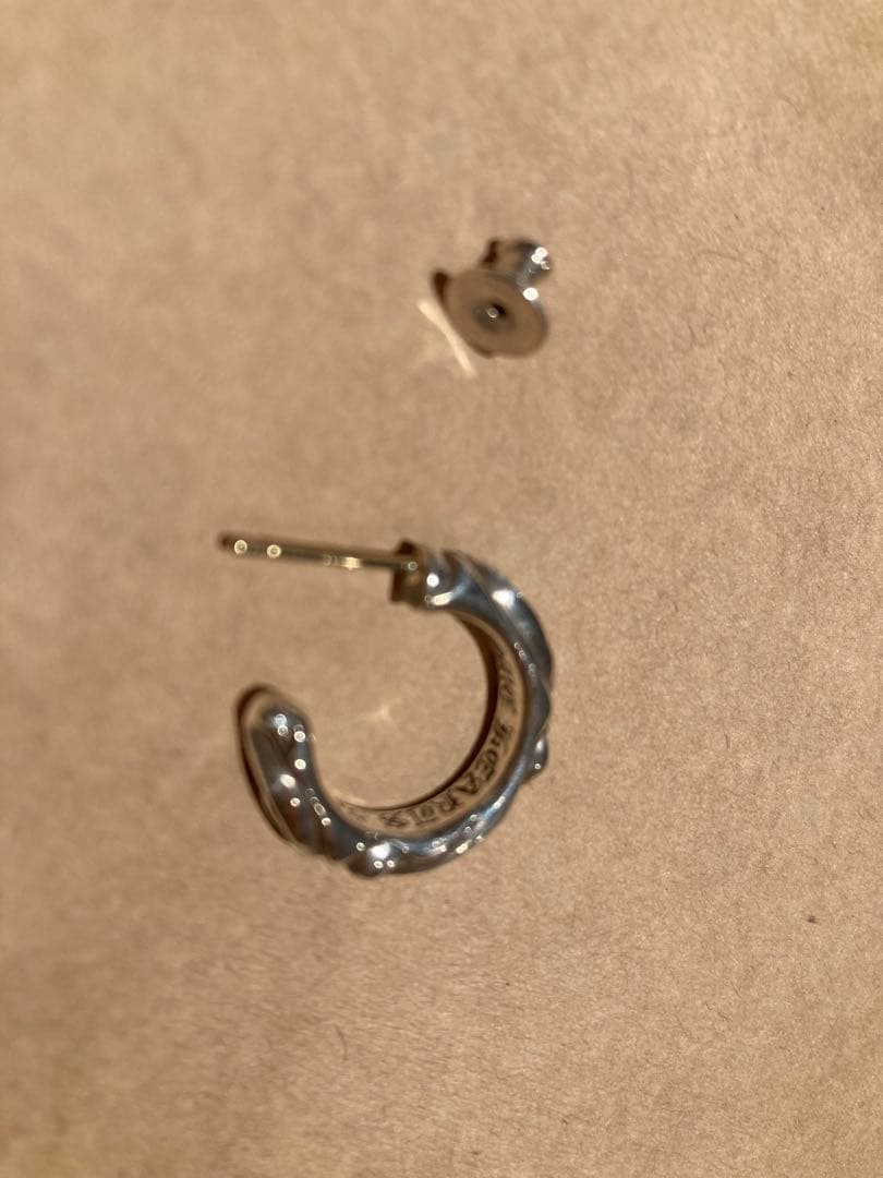 クロムハーツ　フープスクロール　ピアス(片耳用)