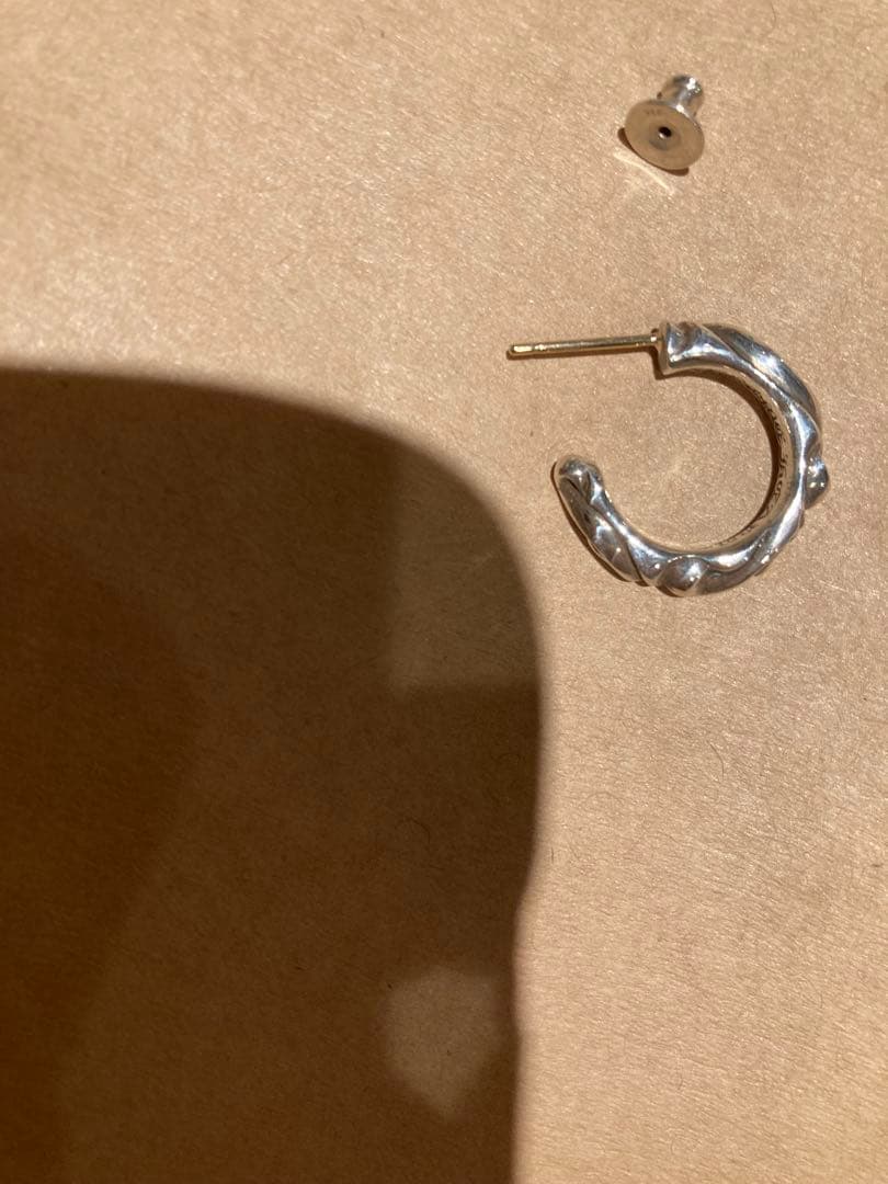 クロムハーツ　フープスクロール　ピアス(片耳用)