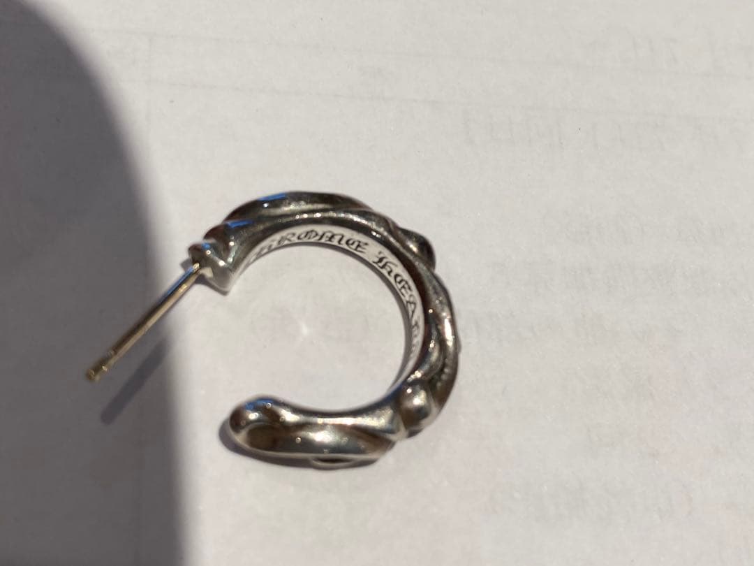 クロムハーツ　フープスクロール　ピアス(片耳用)