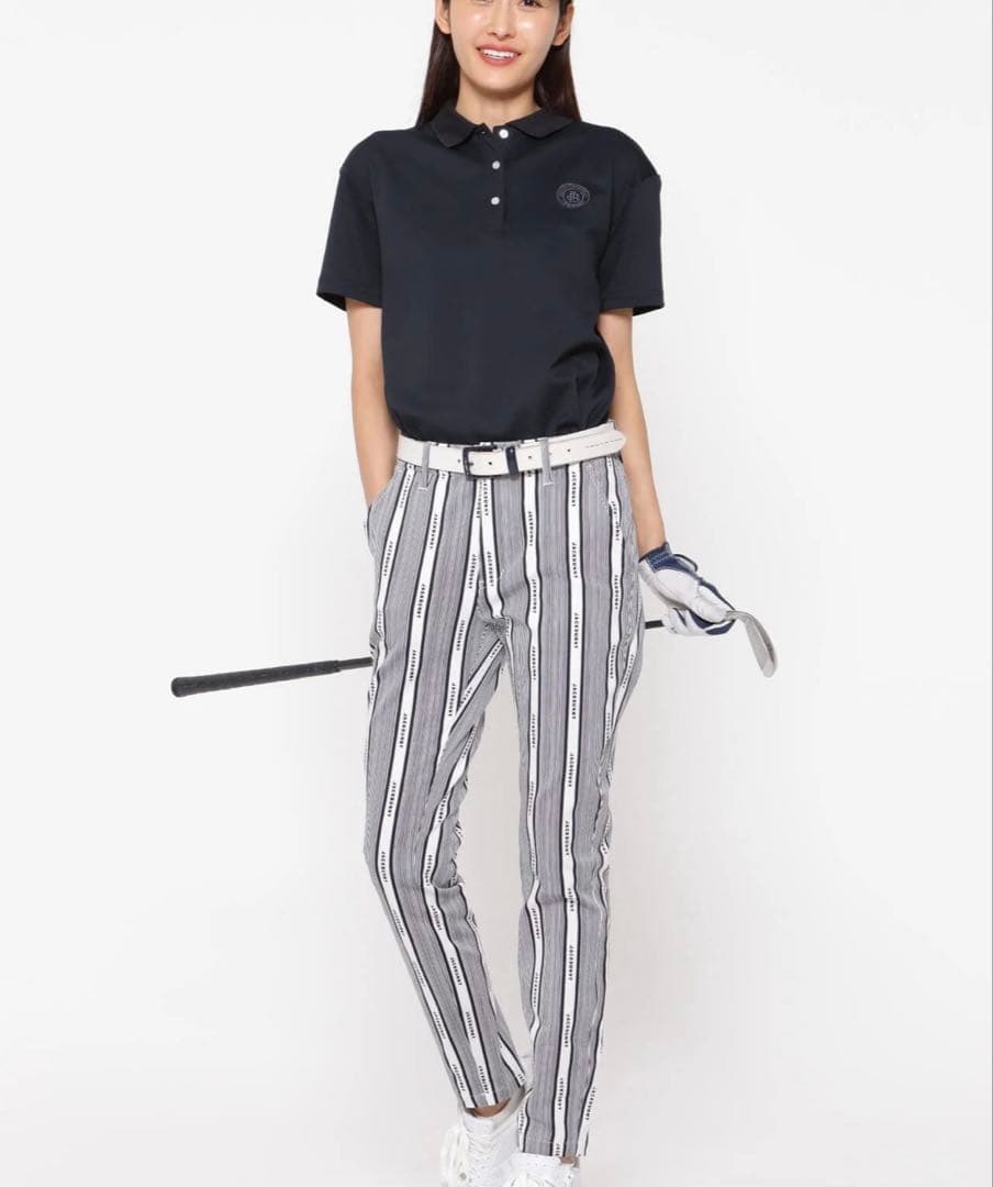 【新品】ジャックバニー2WAYストレッチプリントパンツ　ホワイト（ストライプ）