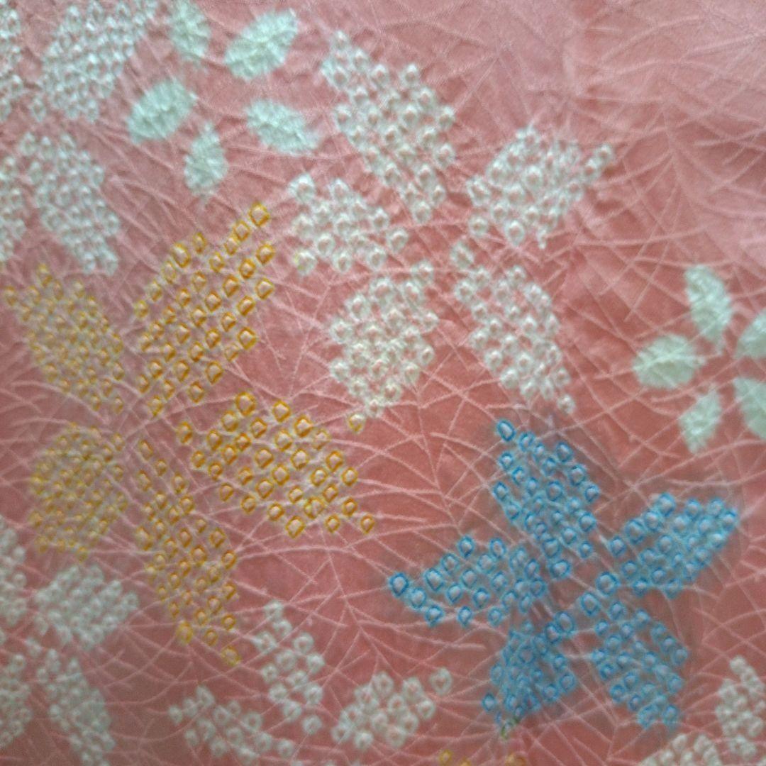 979　半額セール　正絹　三越お誂え　一つ紋　ピンク系　訪問着　4点フルセット