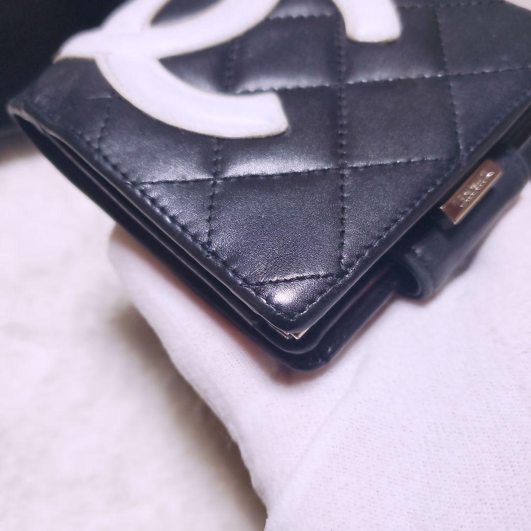 シャネル✨折り財布 ミニ ガマ口 カンボンライン ココマーク ホワイト