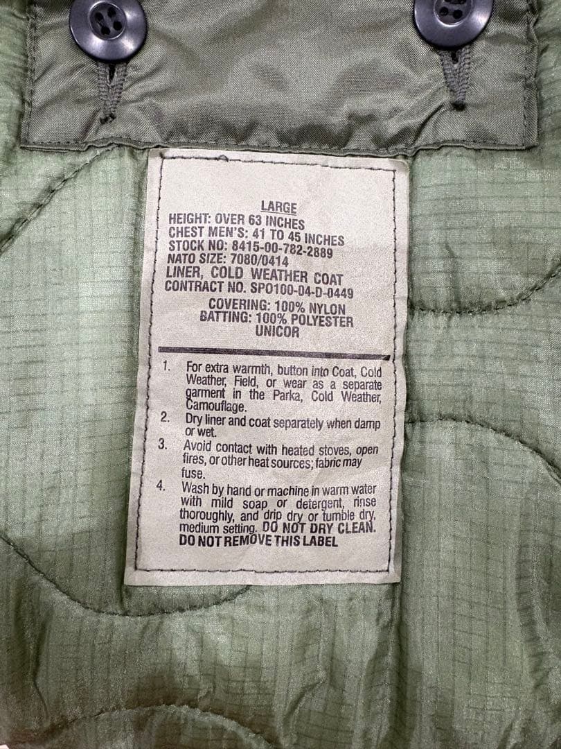 WAIPER.inc M-65 1st L-S 現在完売品！ライナーなし