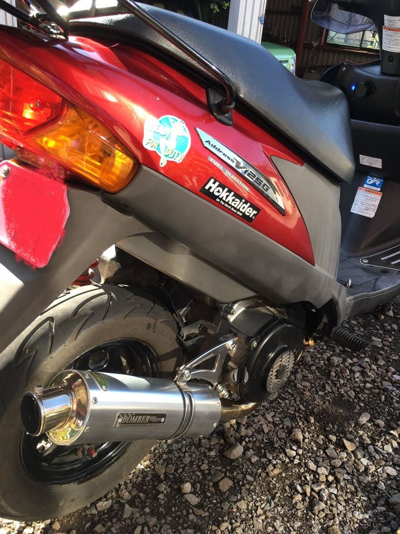 アドレスv125g K7 武川ボンバーマフラー