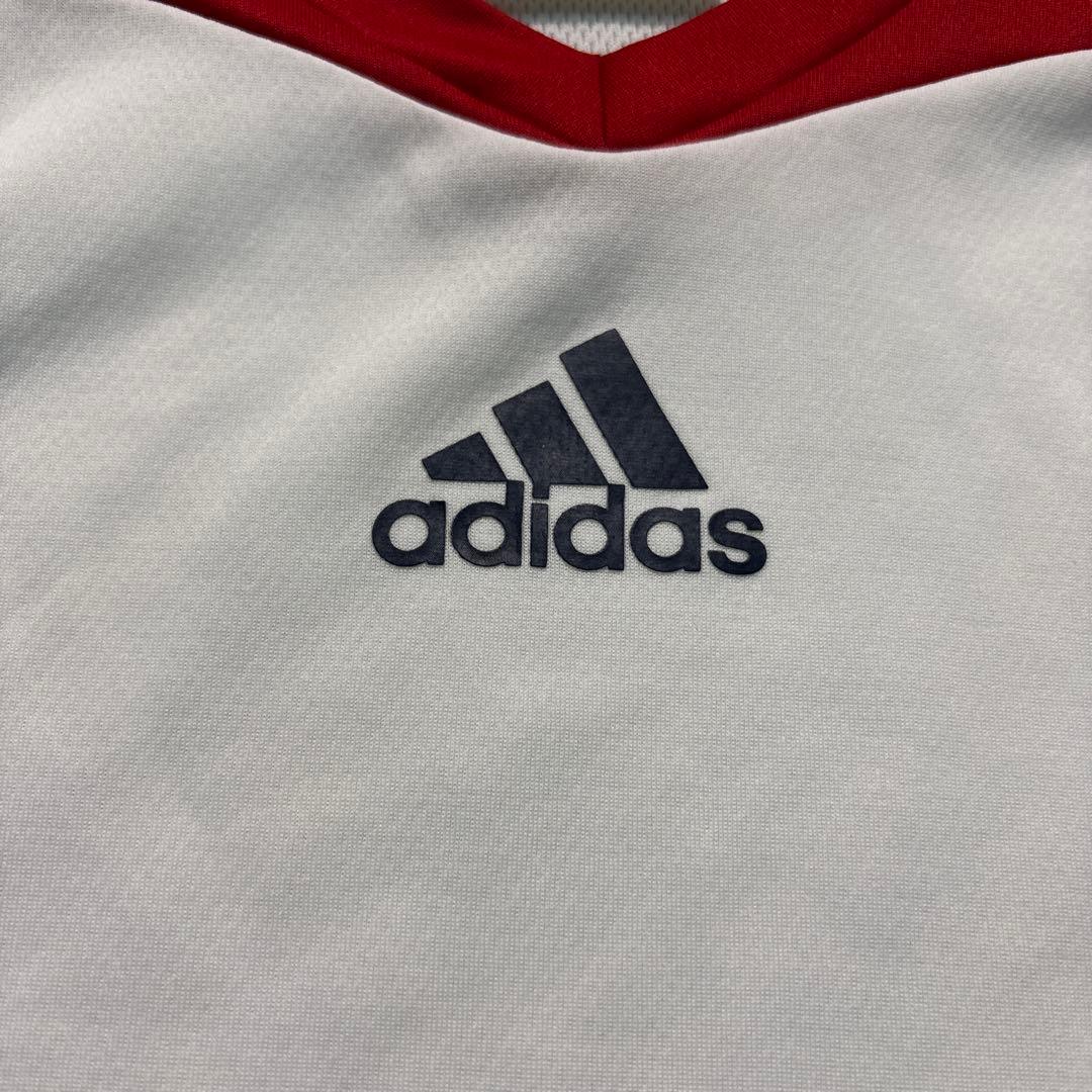 8BS1 adidas ロゴプリント長袖Tシャツ　トレーニングウェア古着