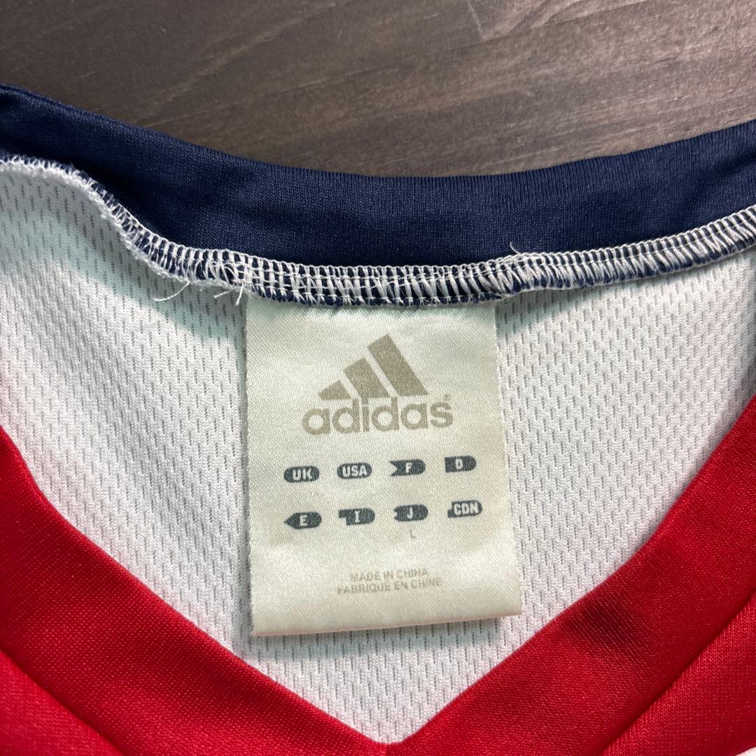8BS1 adidas ロゴプリント長袖Tシャツ　トレーニングウェア古着