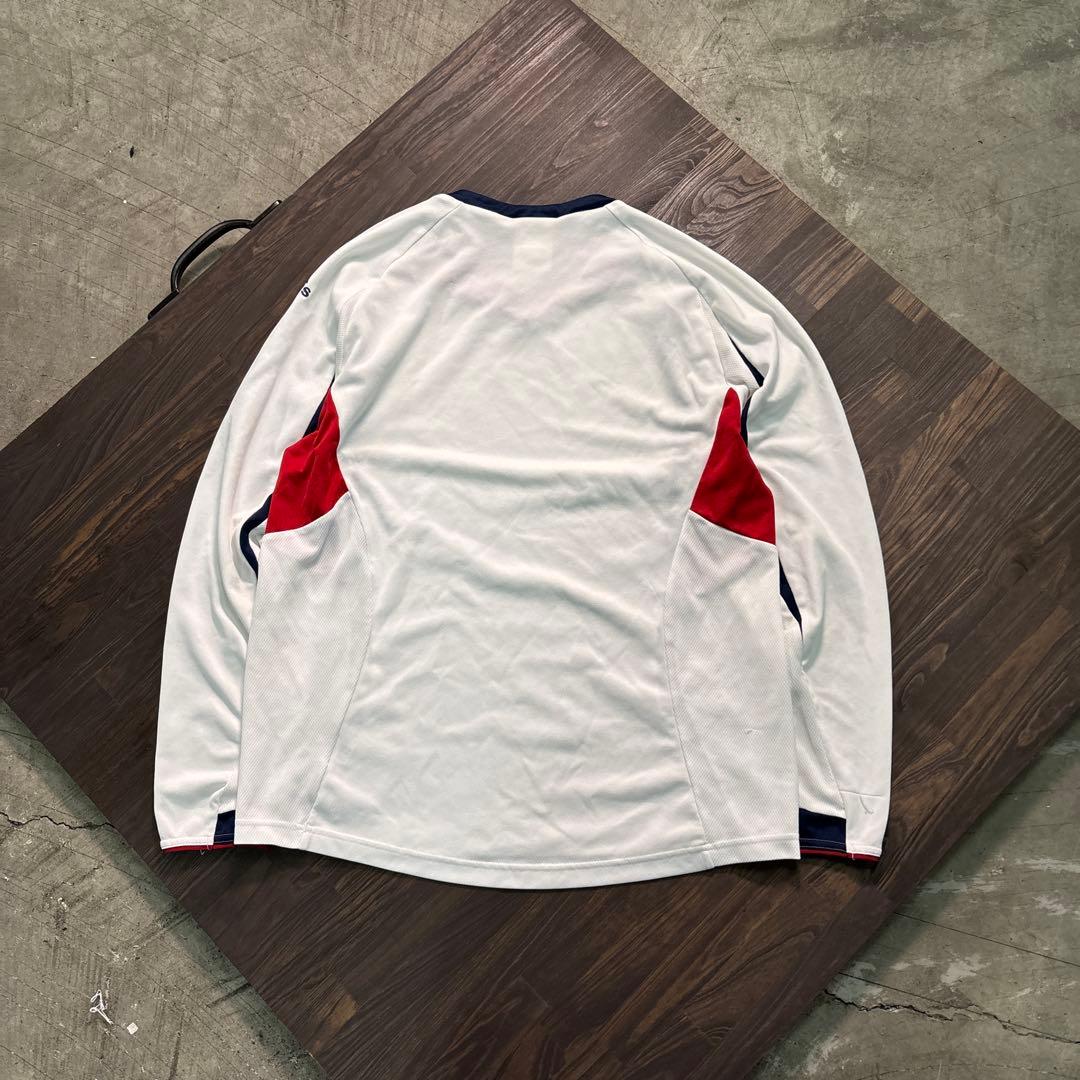 8BS1 adidas ロゴプリント長袖Tシャツ　トレーニングウェア古着