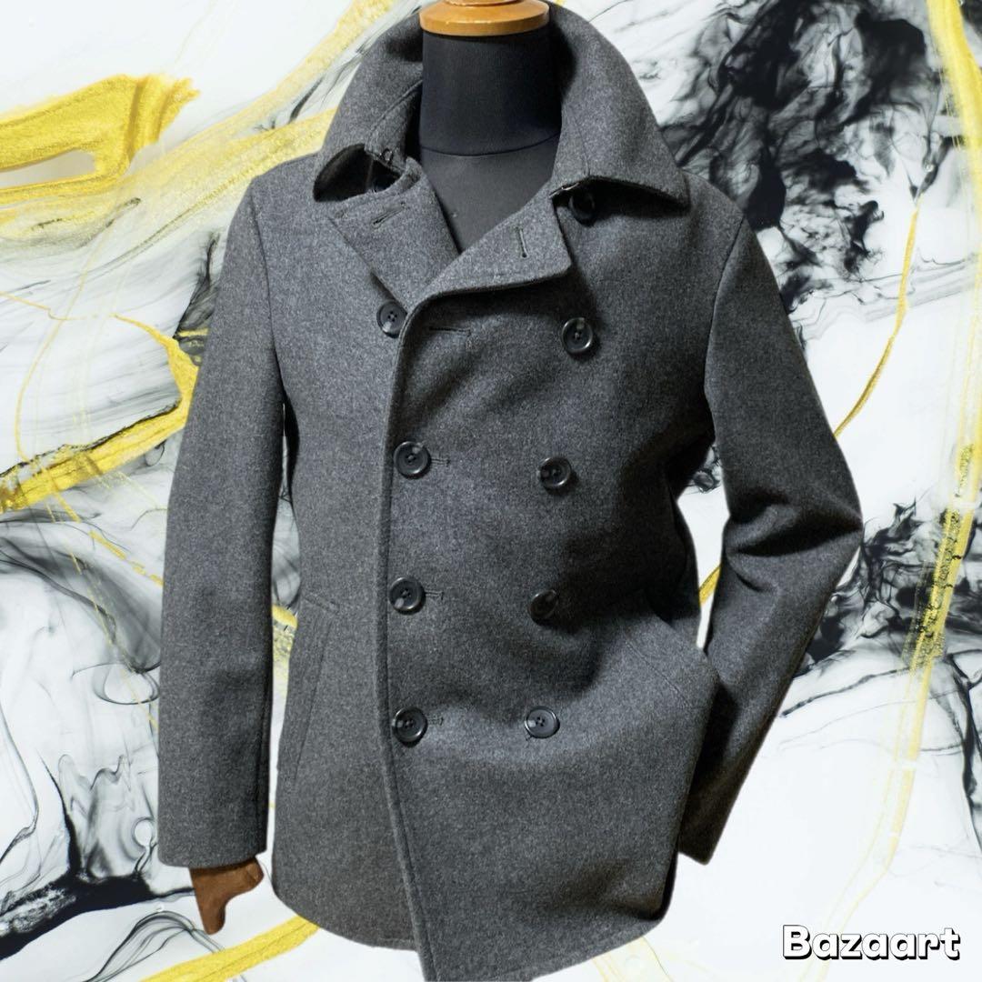 超美品 BARNEY NEW YORK バーニーズ ウール コート Pコート