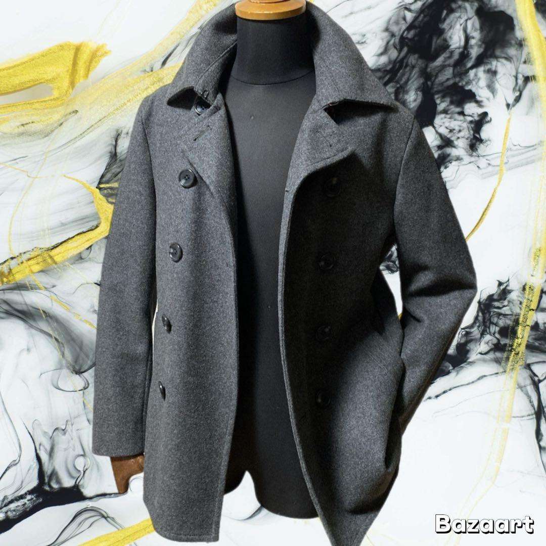 超美品 BARNEY NEW YORK バーニーズ ウール コート Pコート