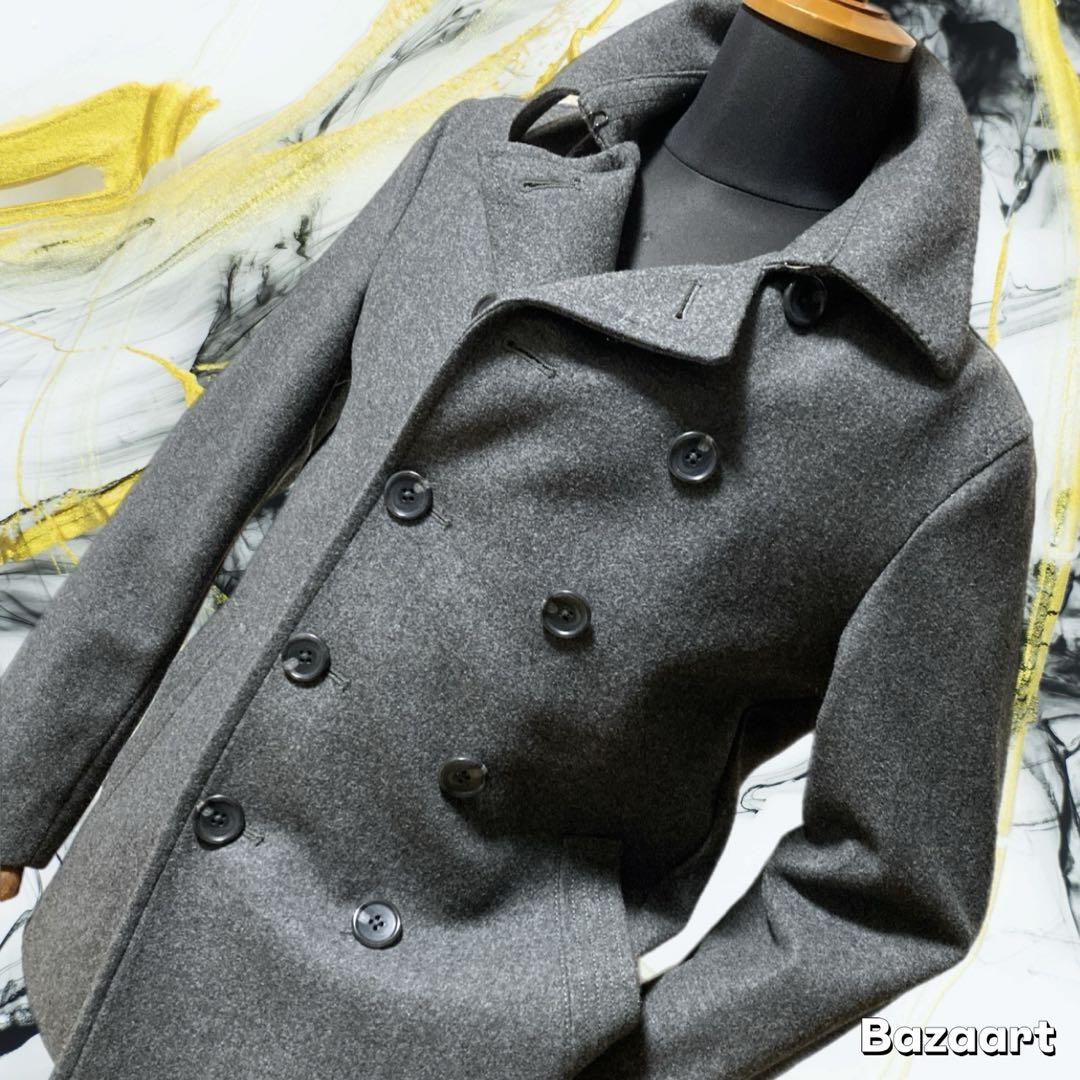 超美品 BARNEY NEW YORK バーニーズ ウール コート Pコート