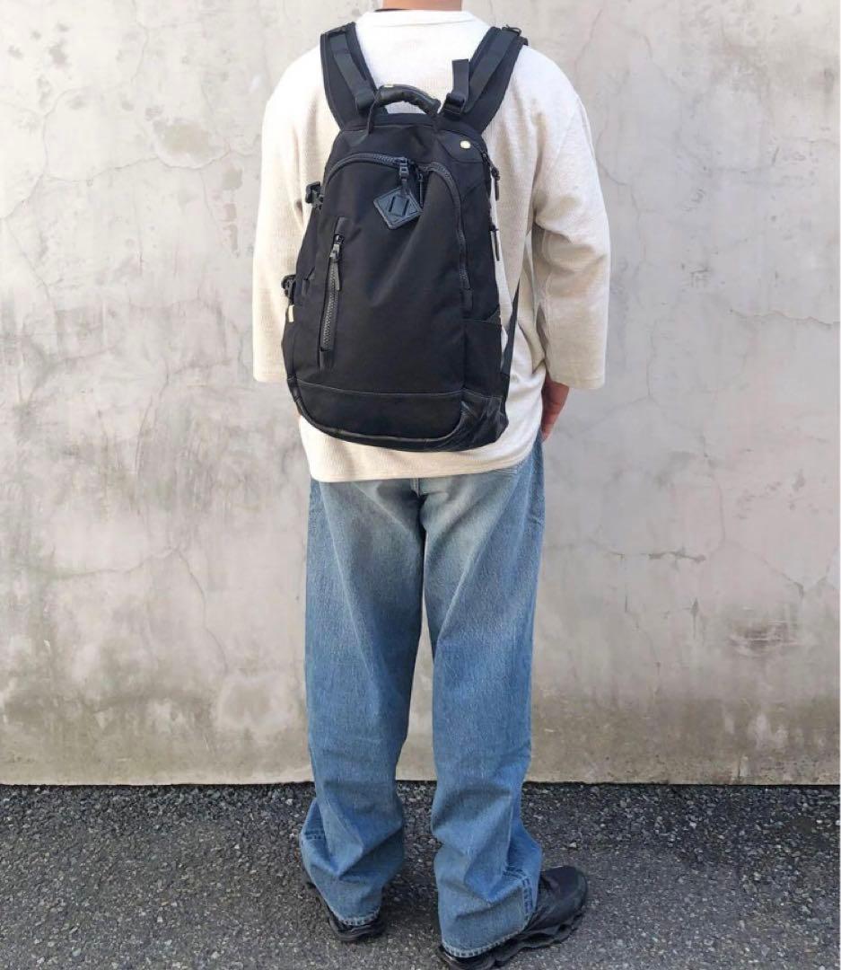 21日まで値下げ　VISVIM CORDURA20Lレザーバックパック 黒