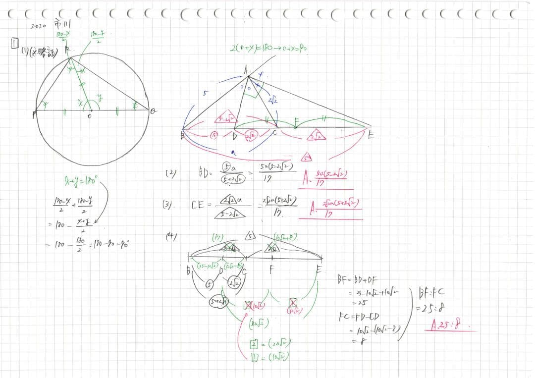 塾講師オリジナル数学解説 全問動画付!! 市川 2018～26 高校入試 過去問