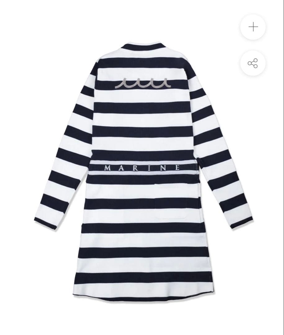 《美品》muta MARINE GOLF ボーダーニットワンピース ゴルフウエア