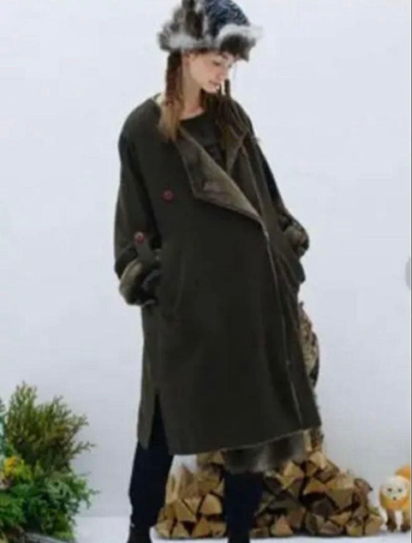 ベッドサイドドラマ　ノーザンランドアーミーコート　カーキ