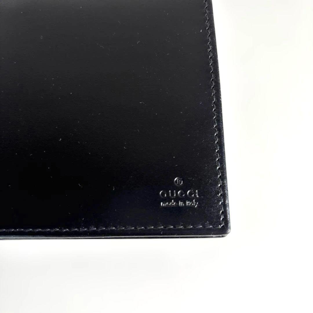 グッチ　メンズパース　小銭入れ付き　黒 緑赤緑のウェブ