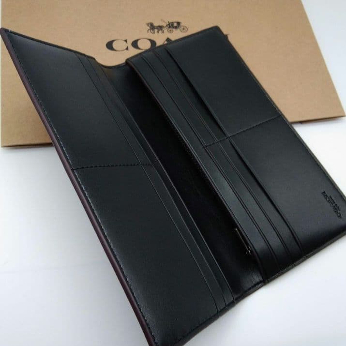 新作　新品　COACH　長財布　メンズシグネチャー　人気の小銭入れ付き