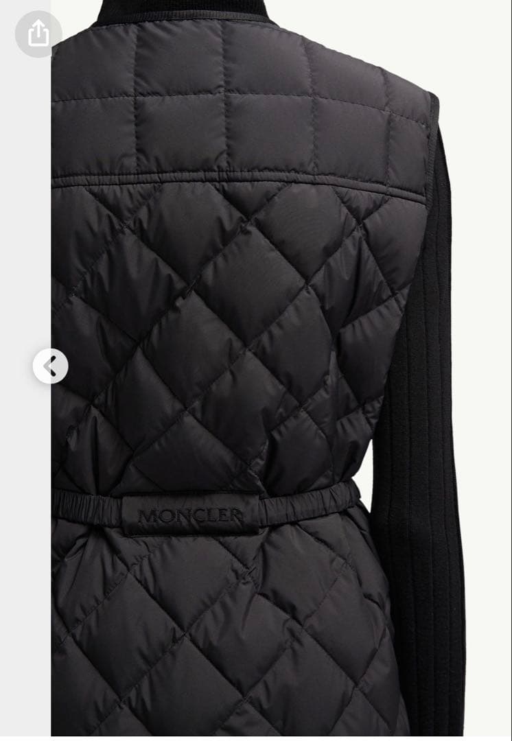 美品❣️モンクレールダウン　ベスト　ジレ　サイズ1 黒色