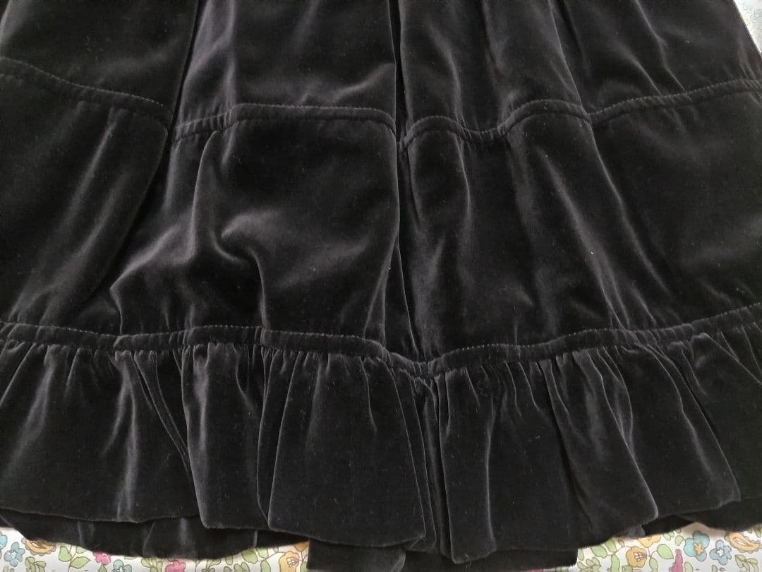 ジェーンマープル　コットンレーヨンベルベット　ランタンスカート