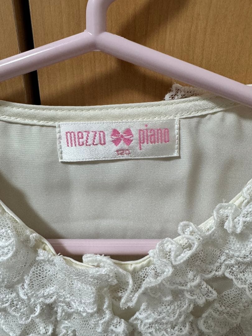 mezzo piano 35thツィードジャケット＆バラ柄スカート　セットアップ