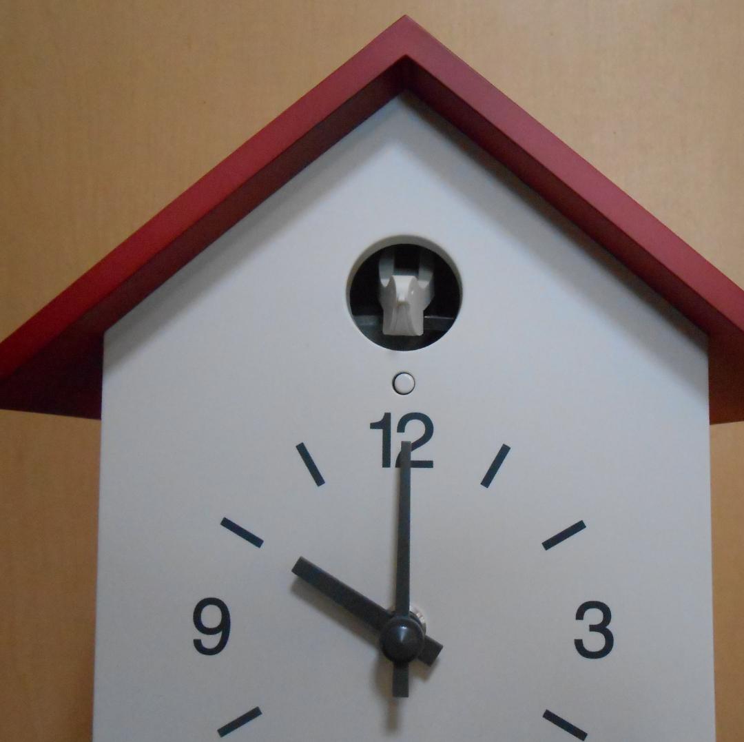 無印良品　鳩時計 大 限定色レンガ色－９