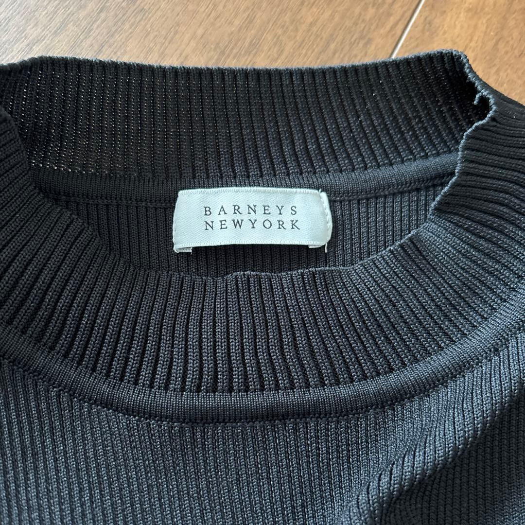 バーニーズニューヨーク　ロングワンピース　ドット　黒白　クリスマス