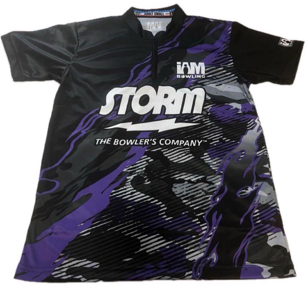 【米国輸入品】ストーム　ボウリングウェア　ブラック×パープル（日本サイズM相当）