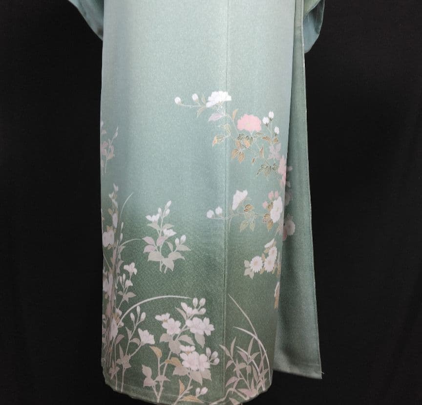 NO384 　売約済み　躾付き　友禅正絹　訪問着フルセット　正絹長襦袢付き