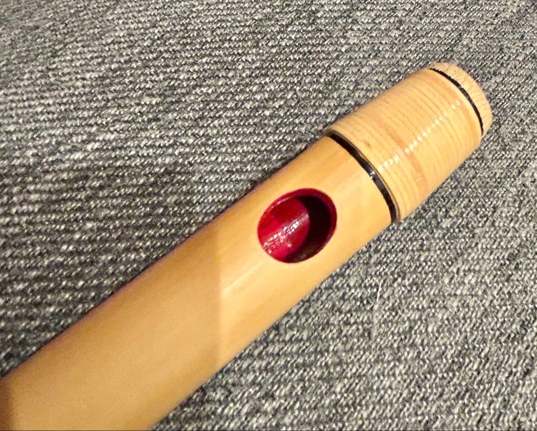 【美品】篠笛 獅子田 紫山 7穴4本調子 お囃子