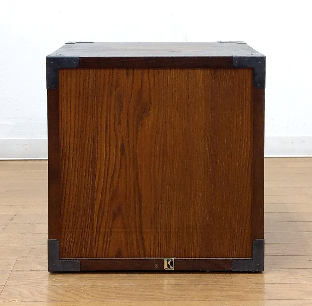 キツツキ ナラ材 鍵付き 装飾金具 小引き出し 小箪笥 小物入れ 整理収納 家具