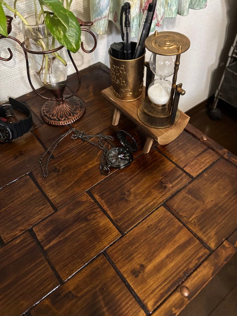 木製センターテーブル コーヒーテーブル ディスプレイラック