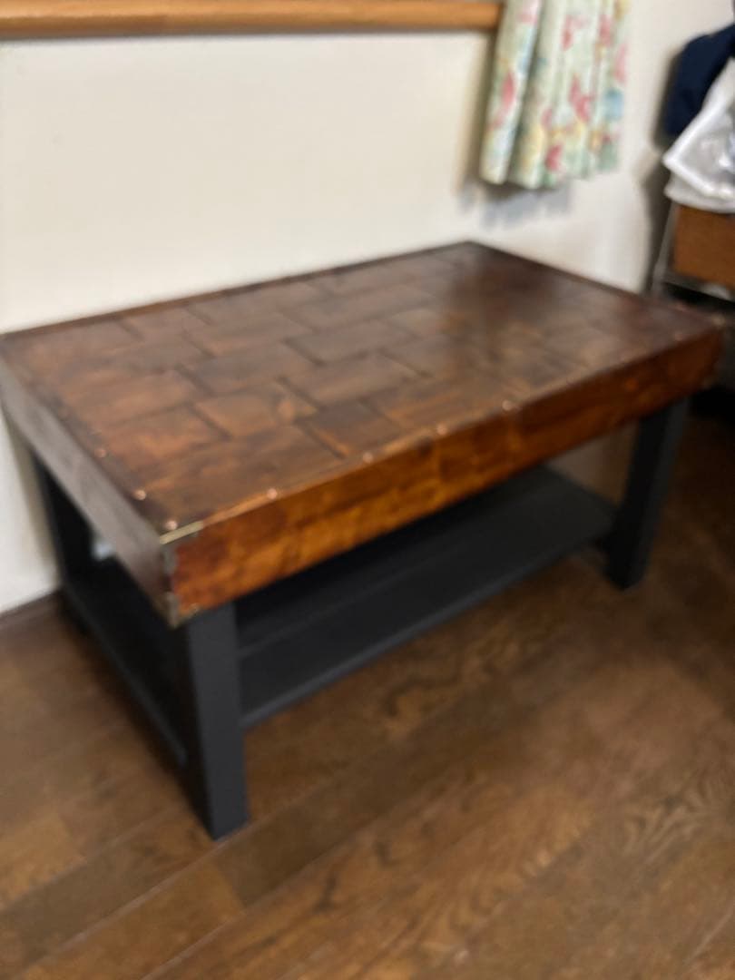 木製センターテーブル コーヒーテーブル ディスプレイラック